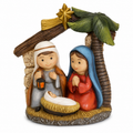 6" Holy Family - Whimsical Manger Scene  Charming Nativity Christmas Decoration