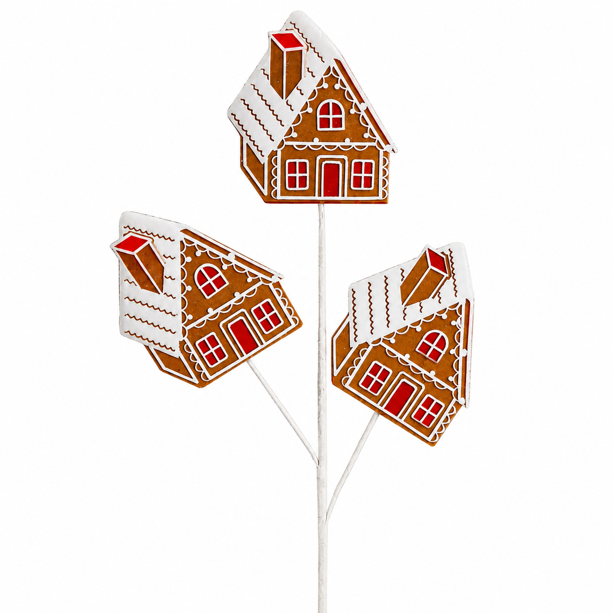 25" Gingerbread House Christmas Spray Pick