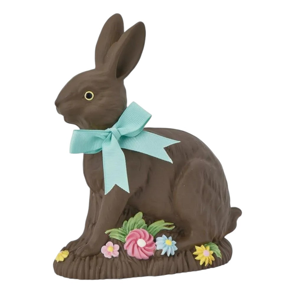 7" RESIN CHOCOLATE BUNNY, BROWN