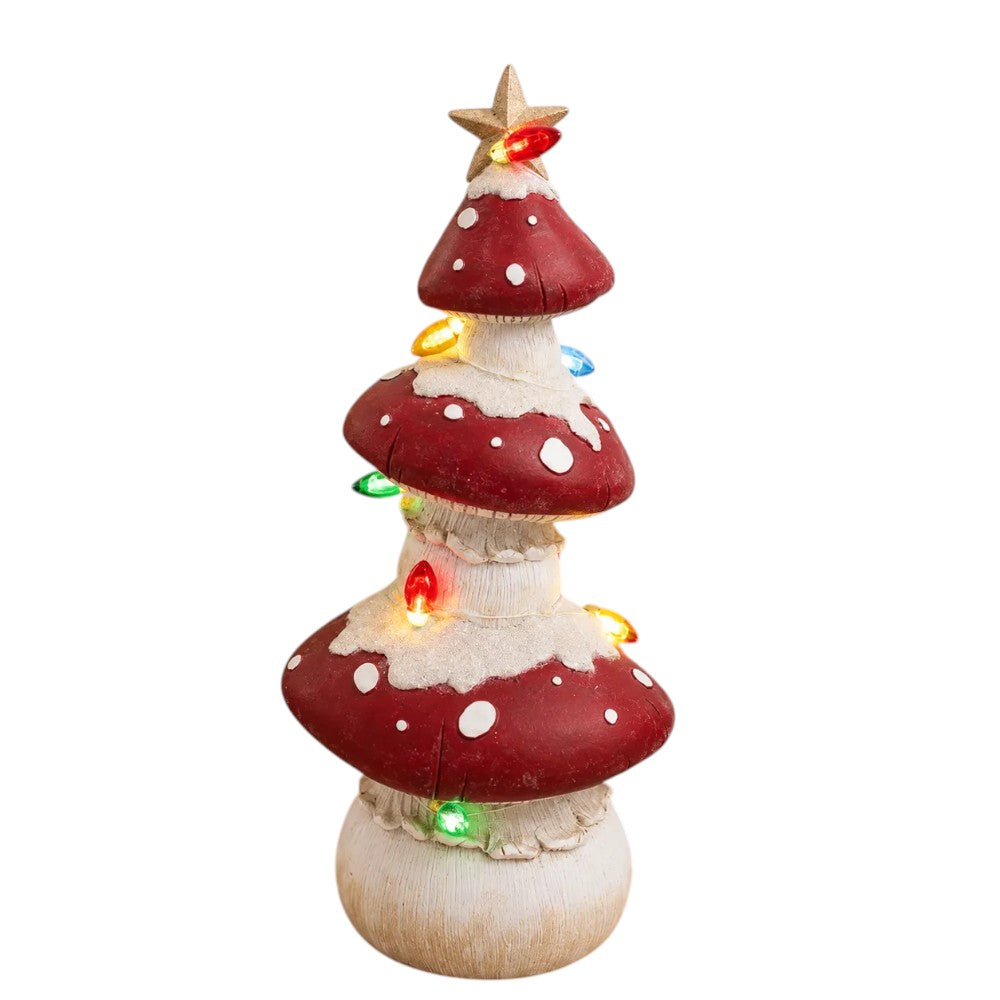 10.4" Mushroom Christmas Tree with LED Lights