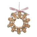 5.3" Pastel Gingerbread Wreath Christmas Ornament