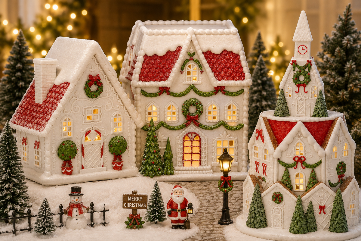 LED gingerbread house alternate view