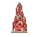 18.5-inch red LED Christmas village with timer
